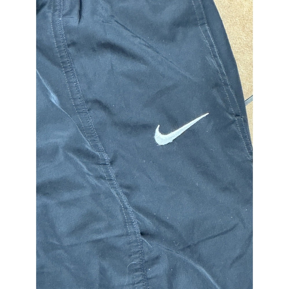Vintage Y2K Nike Performance Windbreaker Track Pants Womens XL Black Ankle Zip - Picture 2 of 7